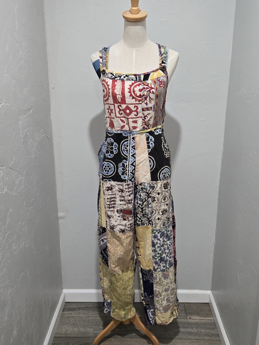Sacred Threads Patchwork Overalls